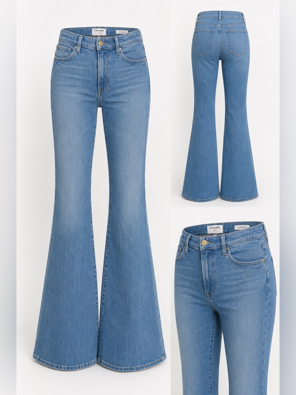 FRAME Le High Flare Jeans Women’s 29 Sunnyspot Light Wash High Rise Flare